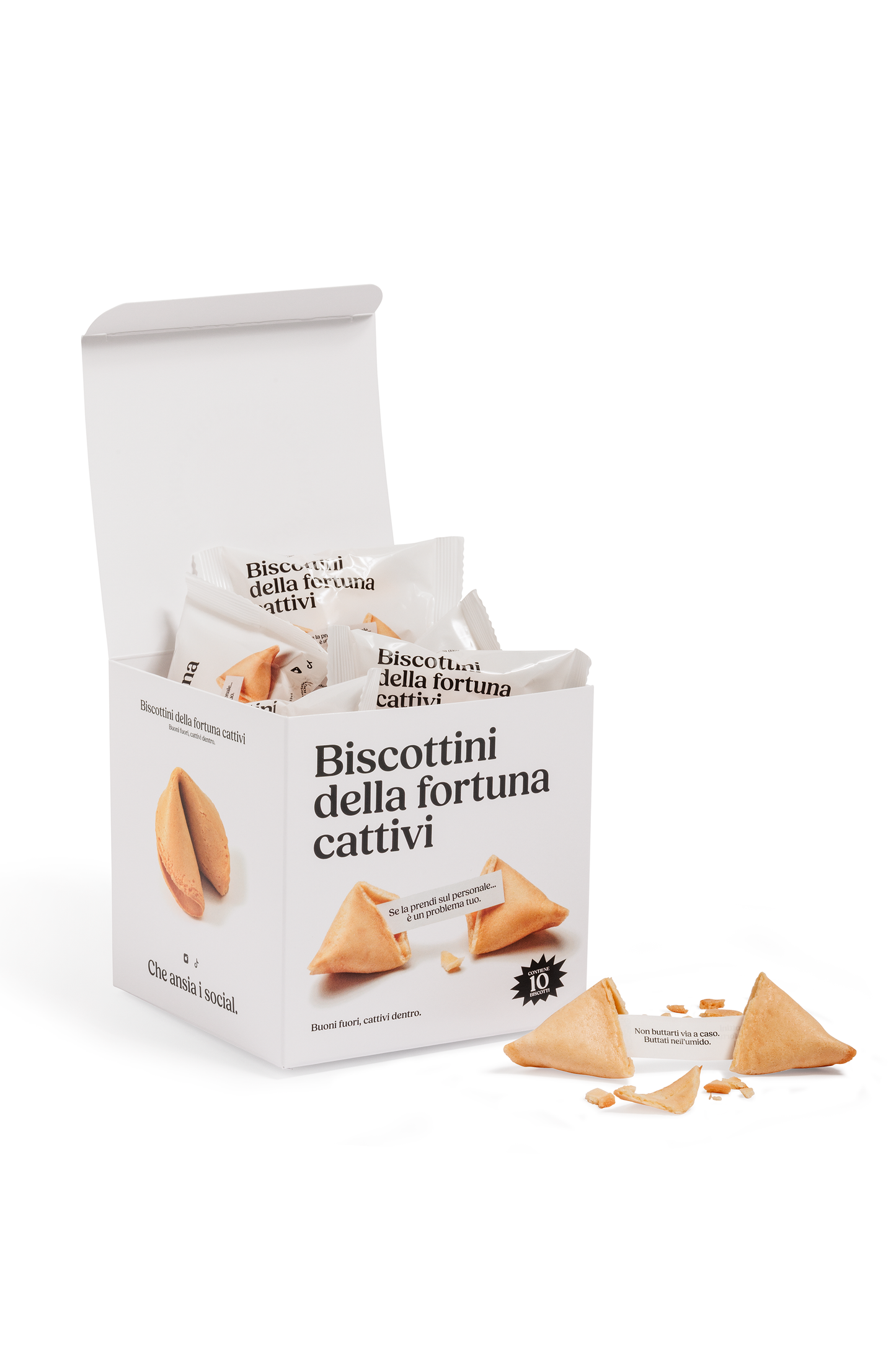 Scatole di Biscottini della fortuna cattivi