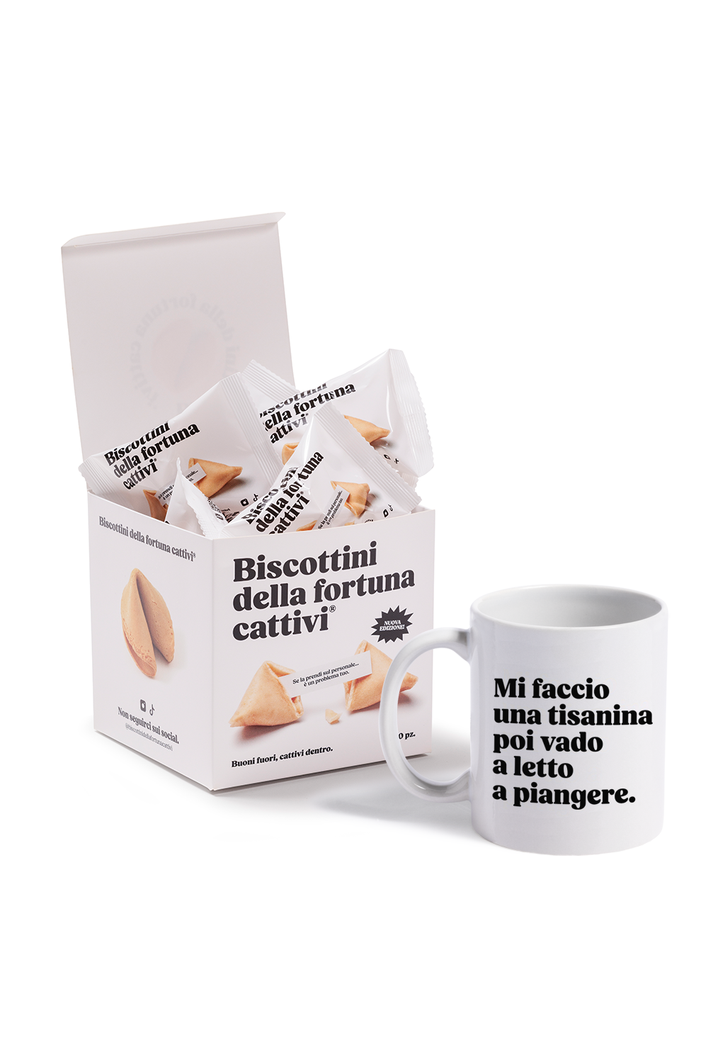 Scatola di Biscottini cattivi + Mug "Mi faccio una tisanina..."