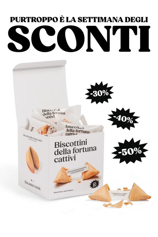 Scatole di Biscottini della fortuna cattivi