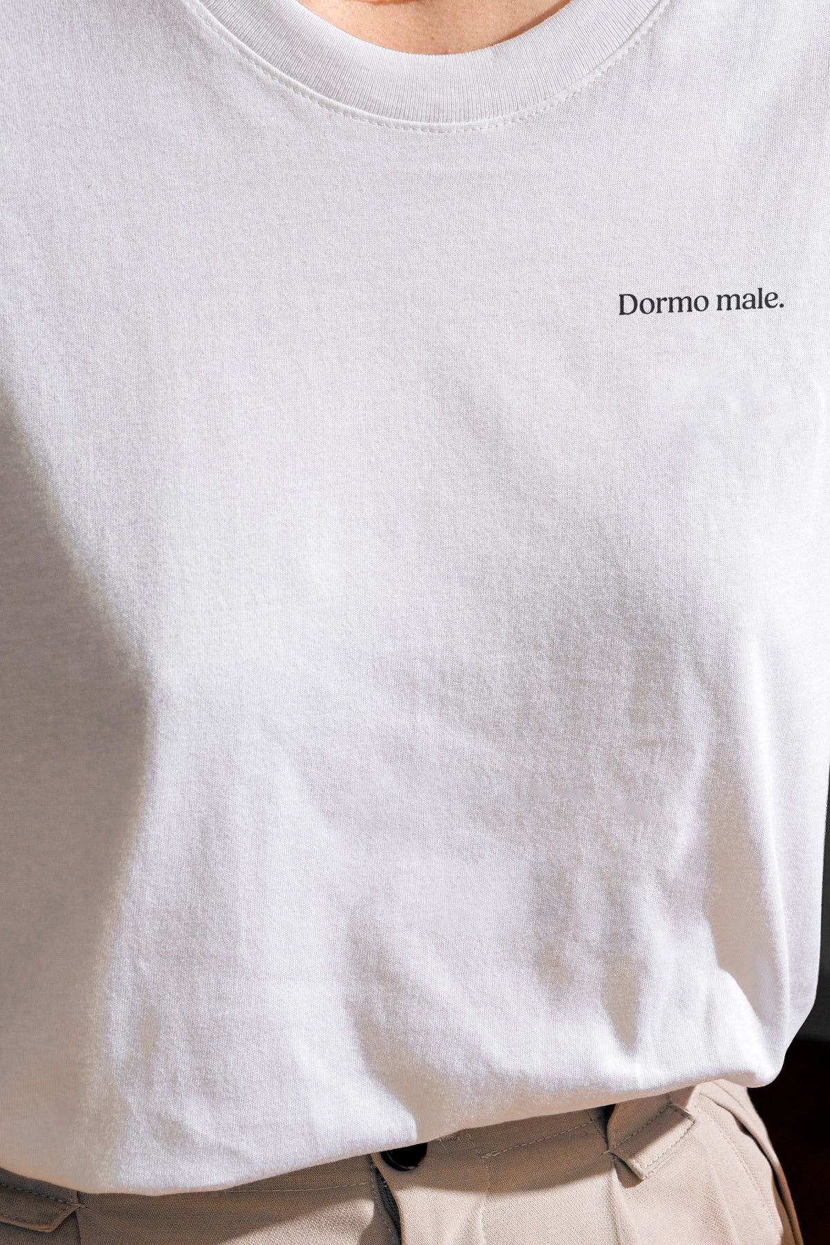 T-shirt "Dormo male."