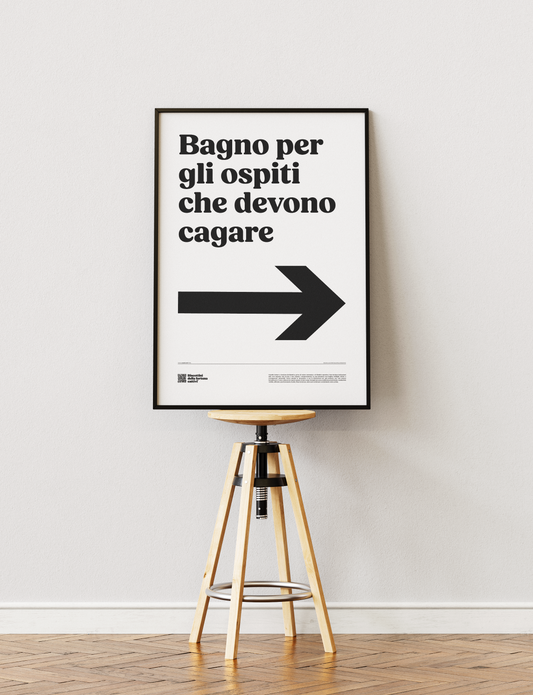 Quadri cattivi, 50x70cm - "Bagno per gli ospiti..."